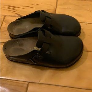 Black Birkenstock clogs